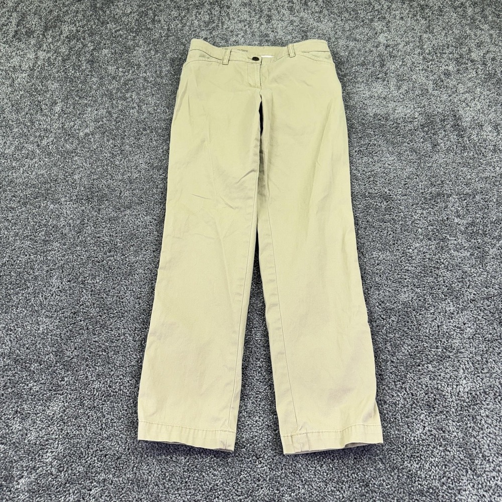 Talbots Pants Womens 4 Beige Straight Leg Chino Twill Stretch Casual Work